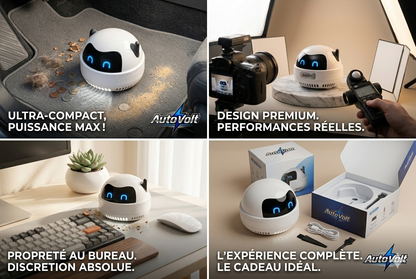 AutoVolt Cleaner : L’Aspirateur Robot Haute Précision – Voiture, Bureau & Maison